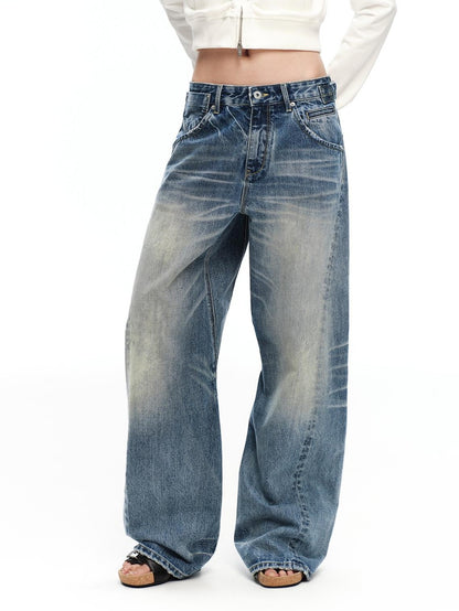 RUN TO THE FUTURE Vintage Wash Distressed Low Rise Women&
