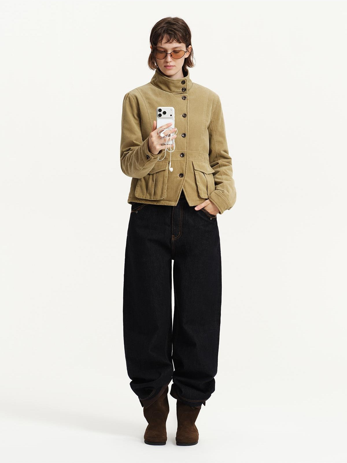 RUN TO THE FUTURE Vintage Wash Raw Selvedge Loose Fit Women&