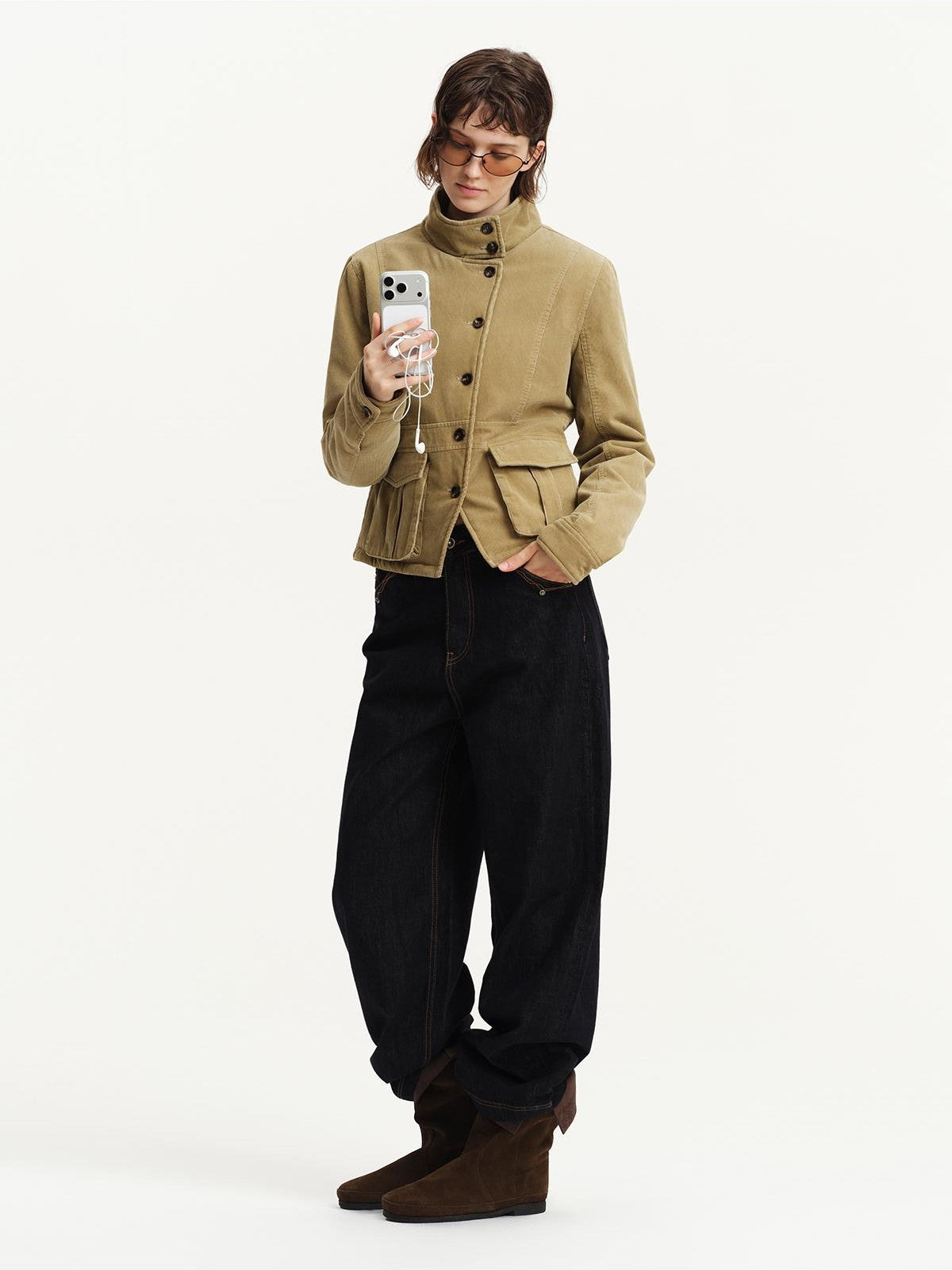 RUN TO THE FUTURE Vintage Wash Raw Selvedge Loose Fit Women&