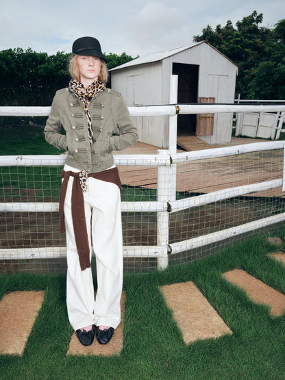 RUN TO THE FUTURE Vintage Washed Distressed Napoleon Women&