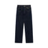 RUN TO THE FUTURE Vintage Washed Natural Waist Pocket Detail Womens Cotton Dark Straight Jeans