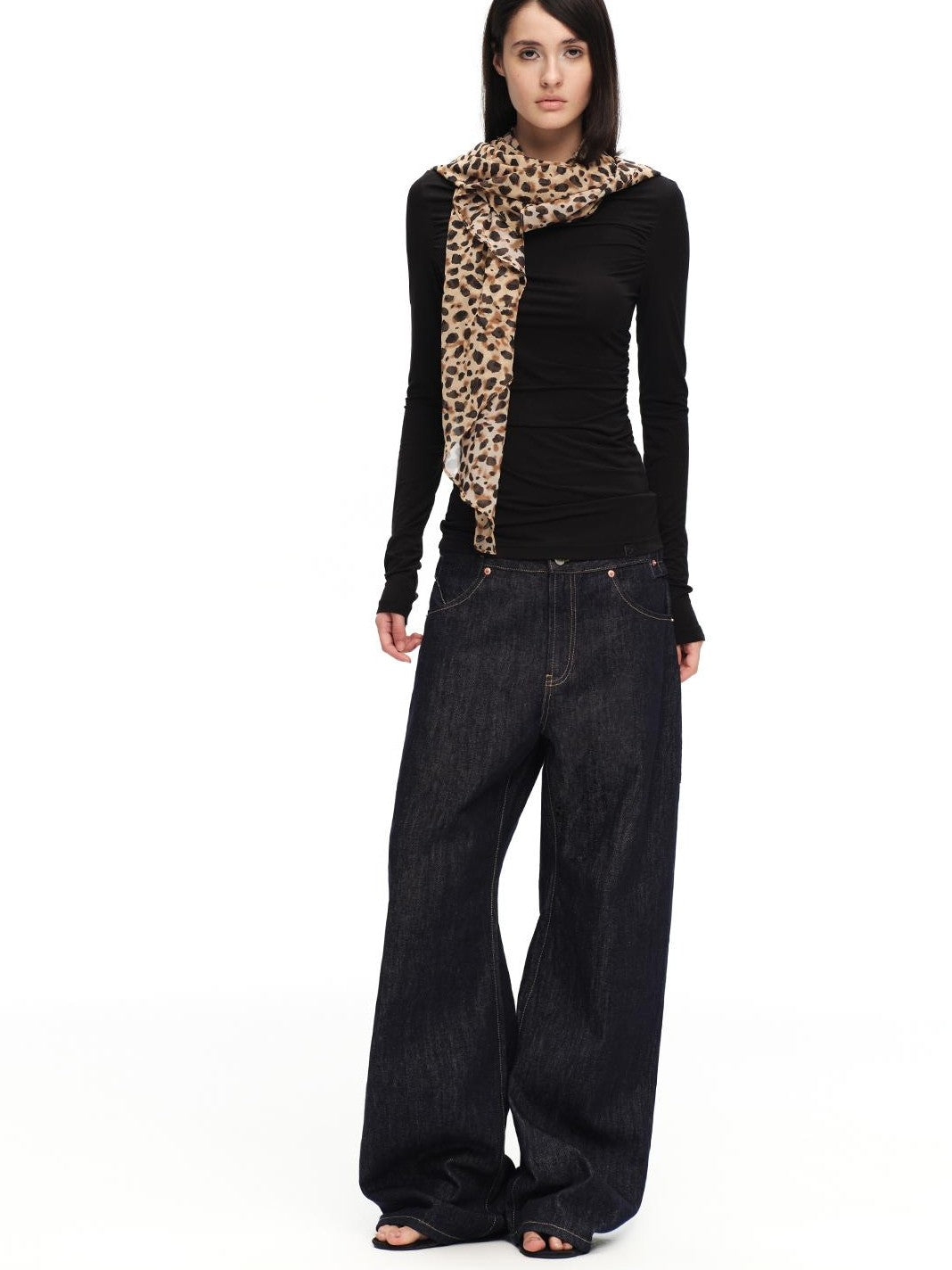 RUN TO THE FUTURE Vintage Washed Red Selvedge Denim Utility Women&