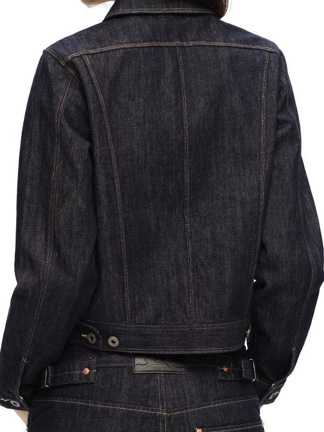 RUN TO THE FUTURE Vintage Washed Red Selvedge Denim Utility Women&