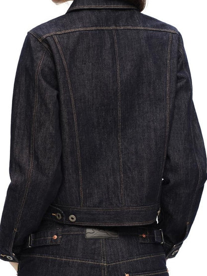 RUN TO THE FUTURE Vintage Washed Red Selvedge Denim Utility Women&