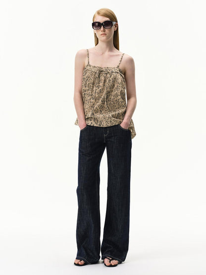 RUN TO THE FUTURE Vintage Washed Vertical Stripe Lace Waist Women&