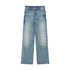 RUN TO THE FUTURE Vintage Whiskered Low Rise Loose Fit Women Denim Zipper Fly Straight Jeans