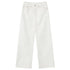 RUN TO THE FUTURE Washed Cotton Casual Natural Waist Unisex White Button Fly Straight Jeans