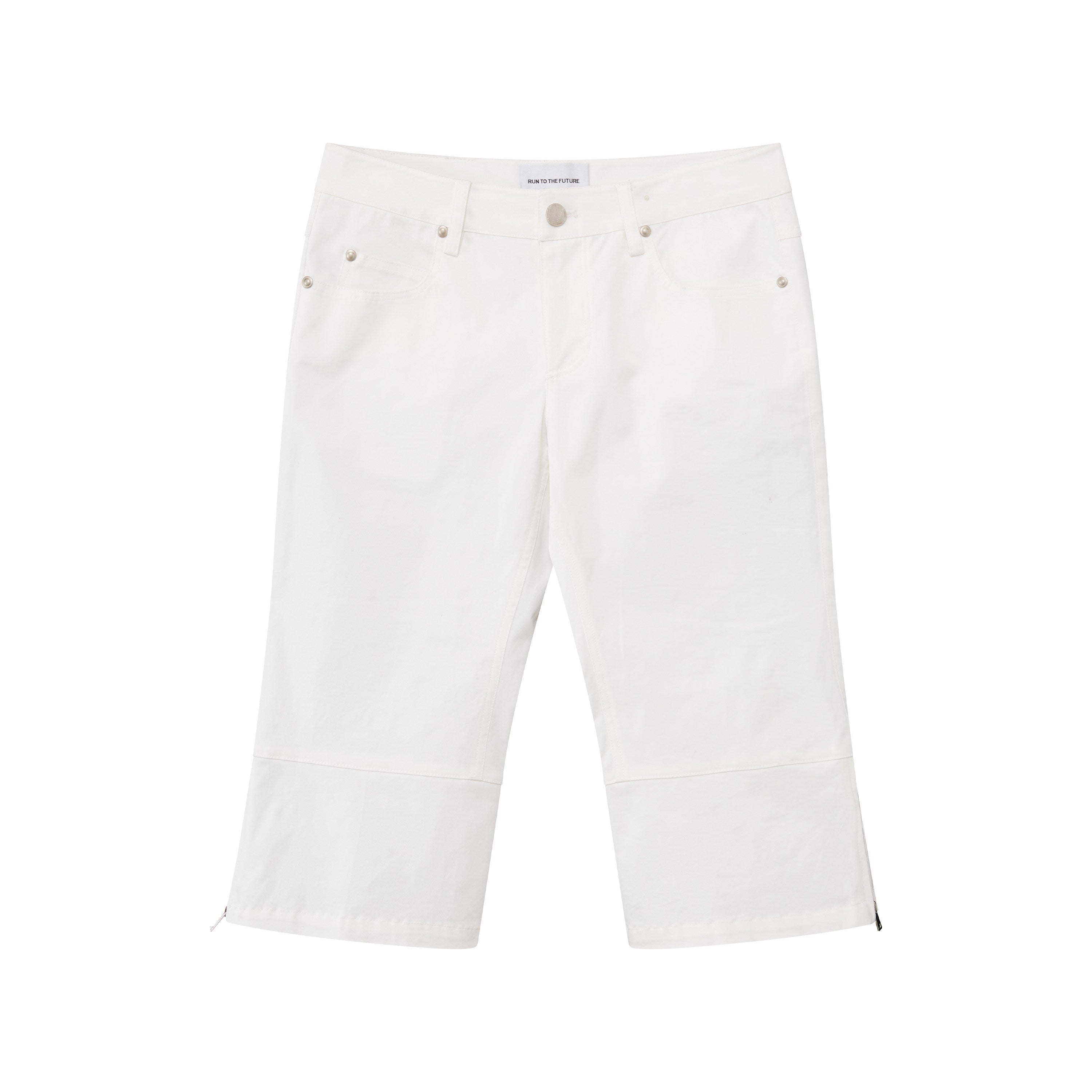 RUN TO THE FUTURE Washed Cotton Stretch Low Rise Slight Flare Zip Fly Women Olive Chino Shorts