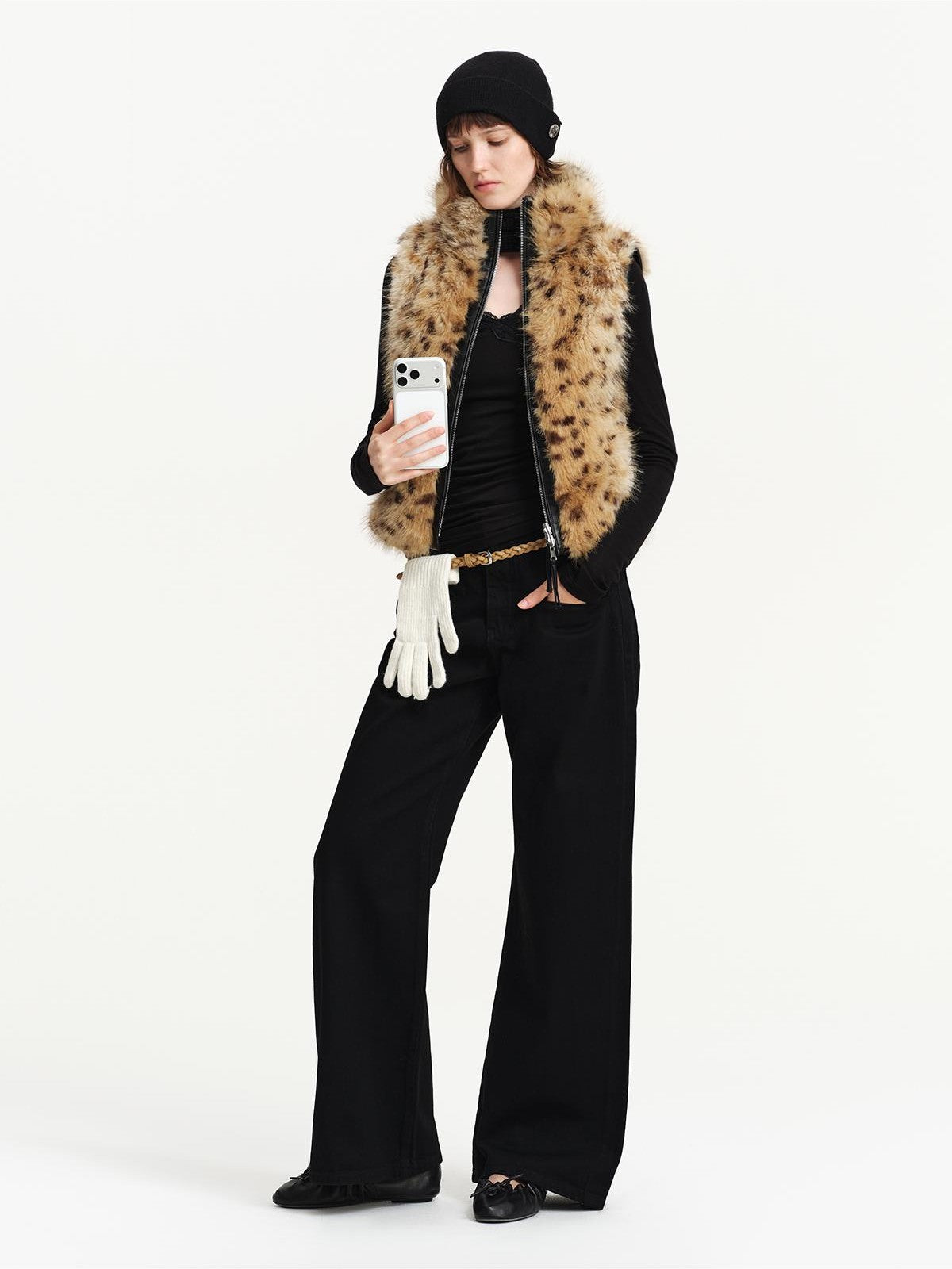 RUN TO THE FUTURE Washed High Density Cotton Straight Leg Women&