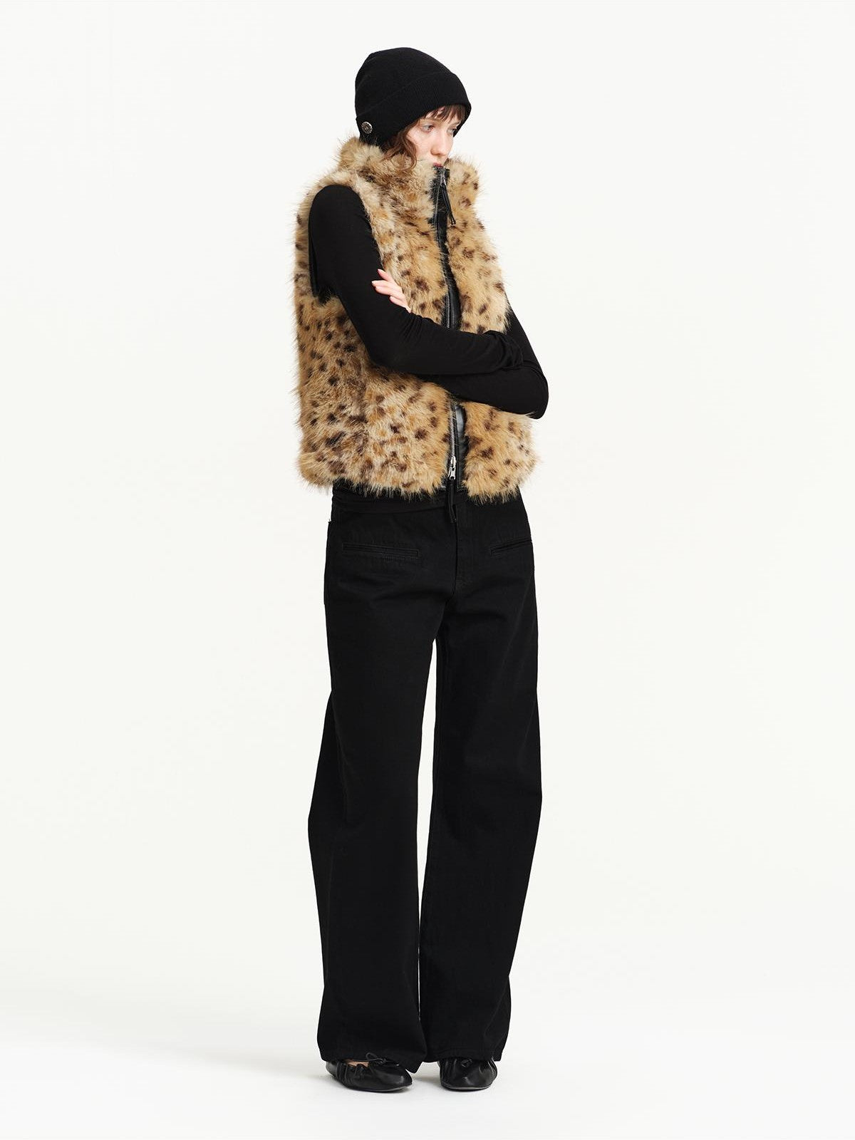 RUN TO THE FUTURE Washed High Density Cotton Straight Leg Women&