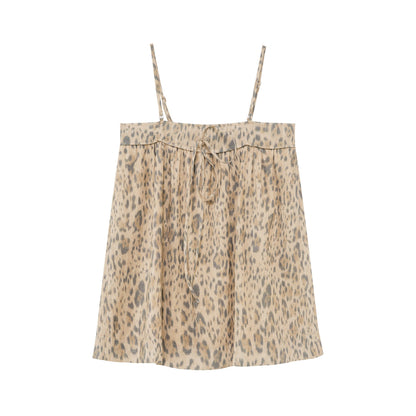 RUN_TO_THE_FUTURE_White_Leopard_Print_Ruched_Drawstring_Tie_Women&