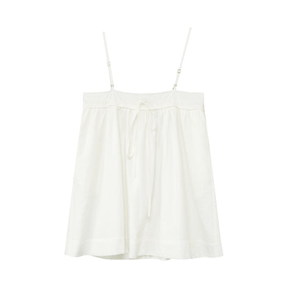 RUN_TO_THE_FUTURE_White_Leopard_Print_Ruched_Drawstring_Tie_Women&