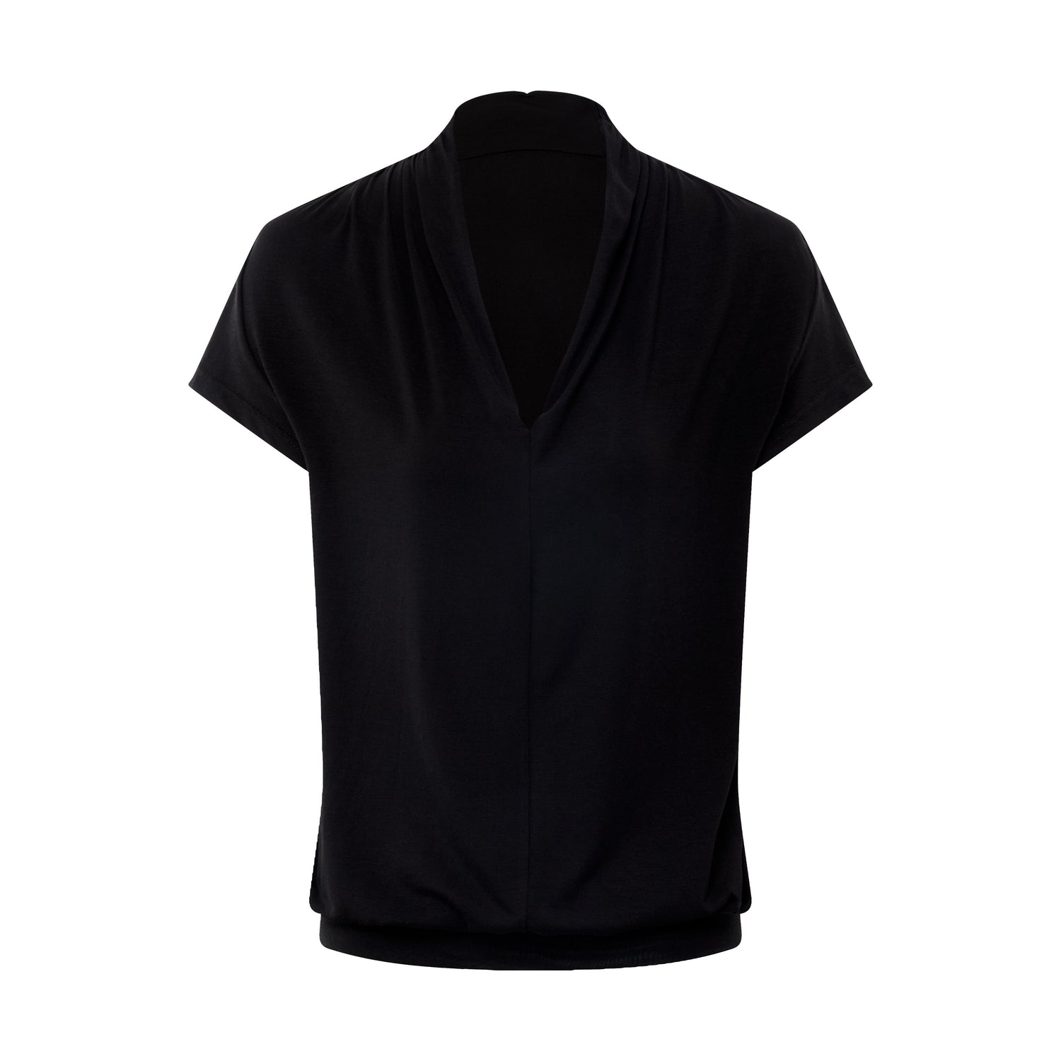 RUN_TO_THE_FUTURE_White_V-neck_Ruched_Hem_Women&