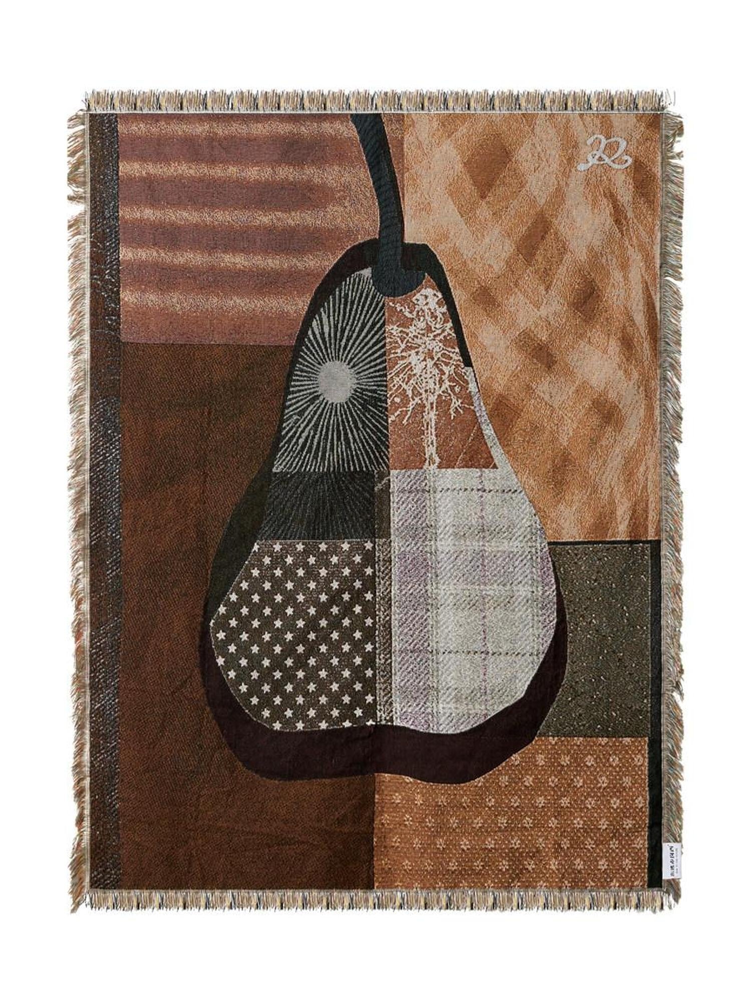 RUN TO THE FUTURE Yellow Brown Woven Tassel Tapestry Sofa Cover Women&