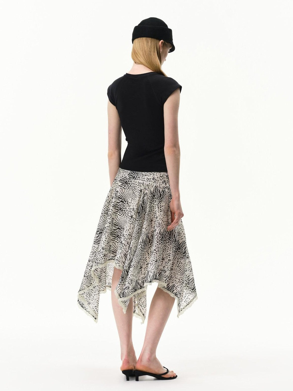 RUN TO THE FUTURE Zebra Print Irregular Lace Cool Touch Women&