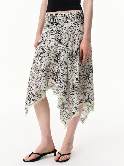 RUN TO THE FUTURE Zebra Print Irregular Lace Cool Touch Women&