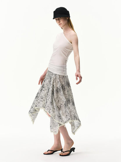 RUN TO THE FUTURE Zebra Print Irregular Lace Cool Touch Women&