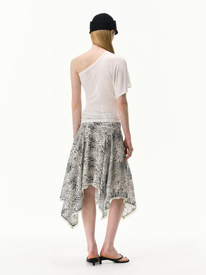 RUN TO THE FUTURE Zebra Print Irregular Lace Cool Touch Women&