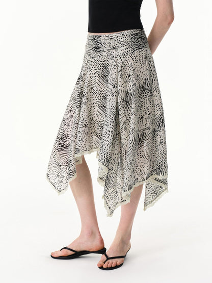 RUN TO THE FUTURE Zebra Print Irregular Lace Cool Touch Women&