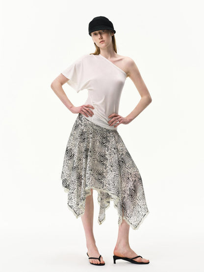 RUN TO THE FUTURE Zebra Print Irregular Lace Cool Touch Women&