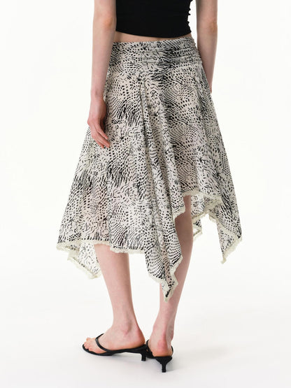RUN TO THE FUTURE Zebra Print Irregular Lace Cool Touch Women&