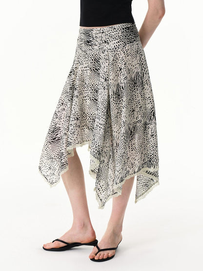 RUN TO THE FUTURE Zebra Print Irregular Lace Cool Touch Women&