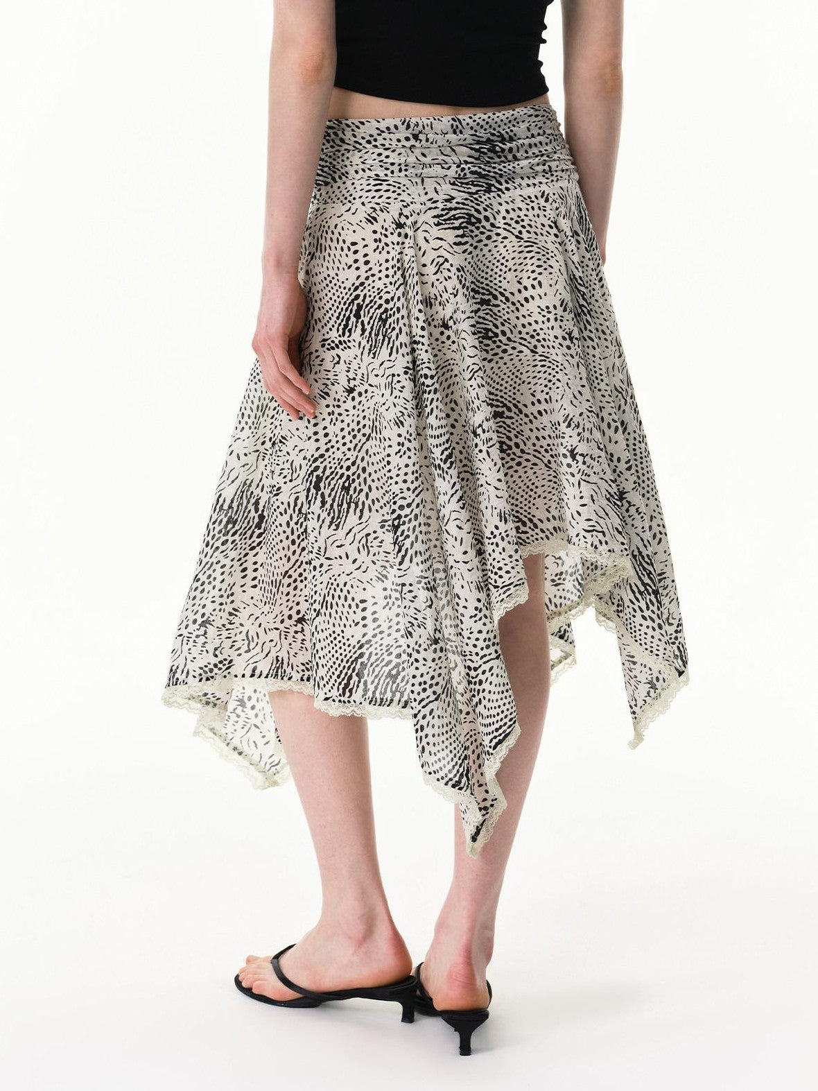 RUN TO THE FUTURE Zebra Print Irregular Lace Cool Touch Women&
