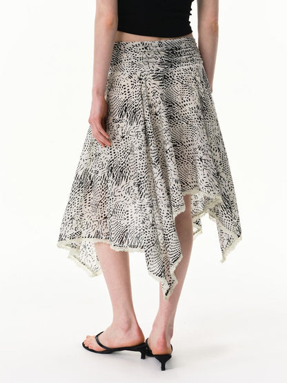 RUN TO THE FUTURE Zebra Print Irregular Lace Cool Touch Women&