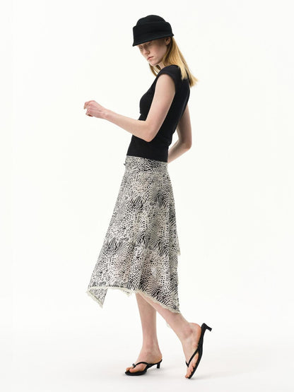 RUN TO THE FUTURE Zebra Print Irregular Lace Cool Touch Women&