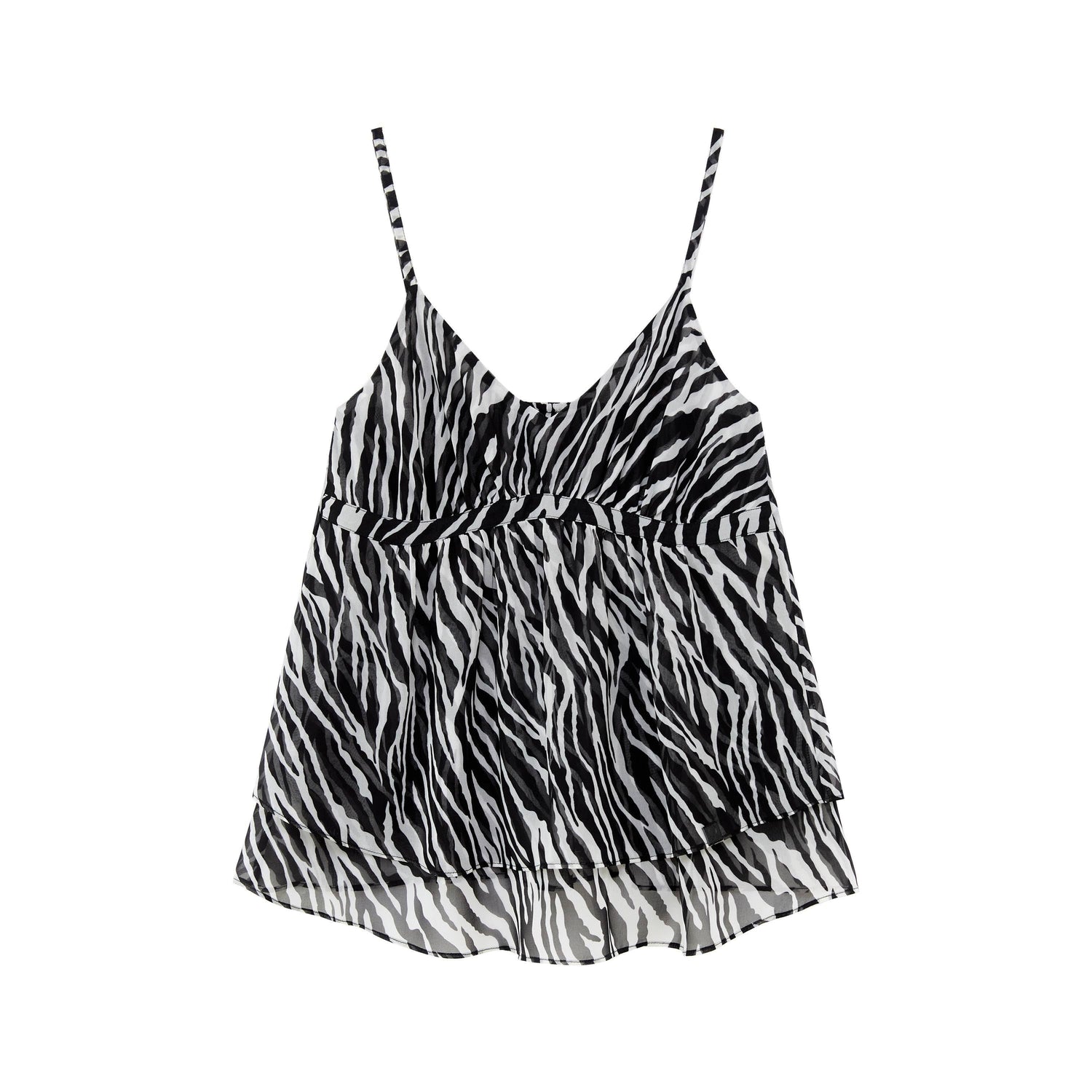 RUN_TO_THE_FUTURE_Zebra_Print_V-neck_Open_Back_Women&
