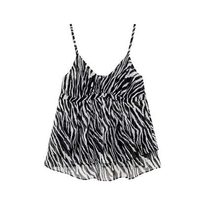 RUN_TO_THE_FUTURE_Zebra_Print_V-neck_Open_Back_Women&