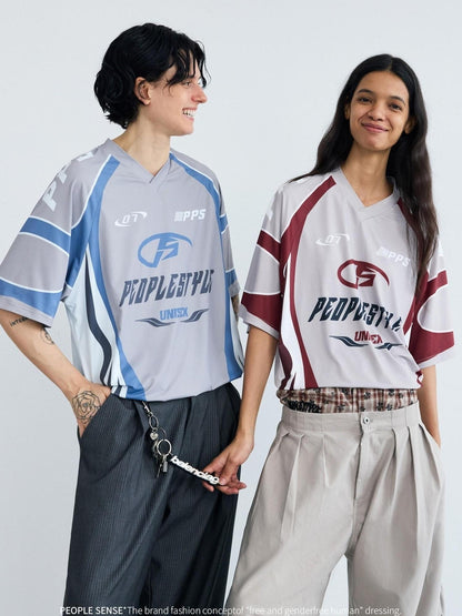 Peoplesense Racing Contrast UV Sunproof Quick Dry Sport Tee
