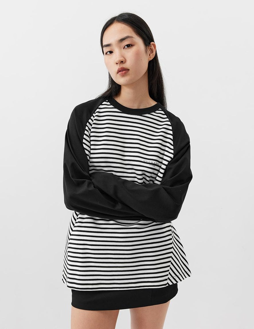 Raglan Stripe Long Sleeve Tee