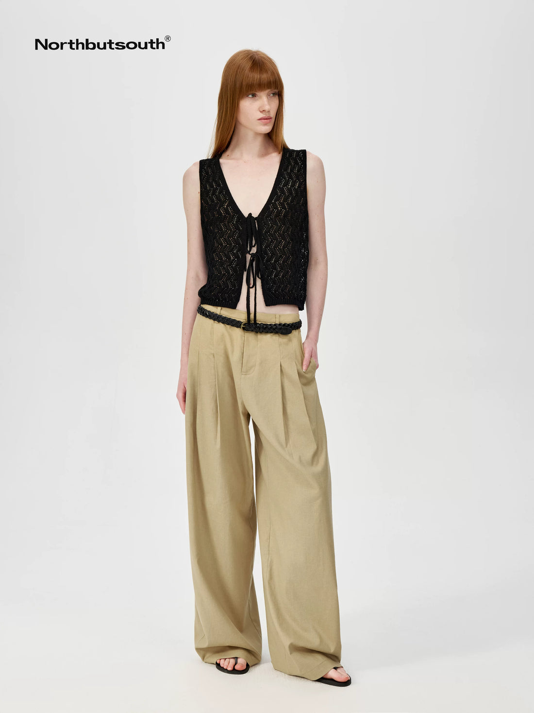 Ramie Lace Knit Layering Vacation Vest