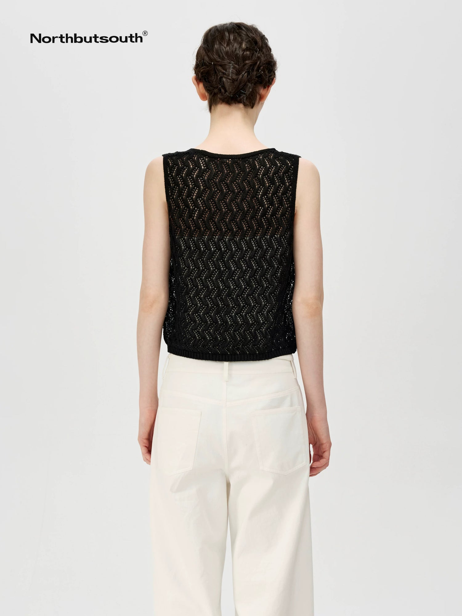 Ramie Lace Knit Layering Vacation Vest