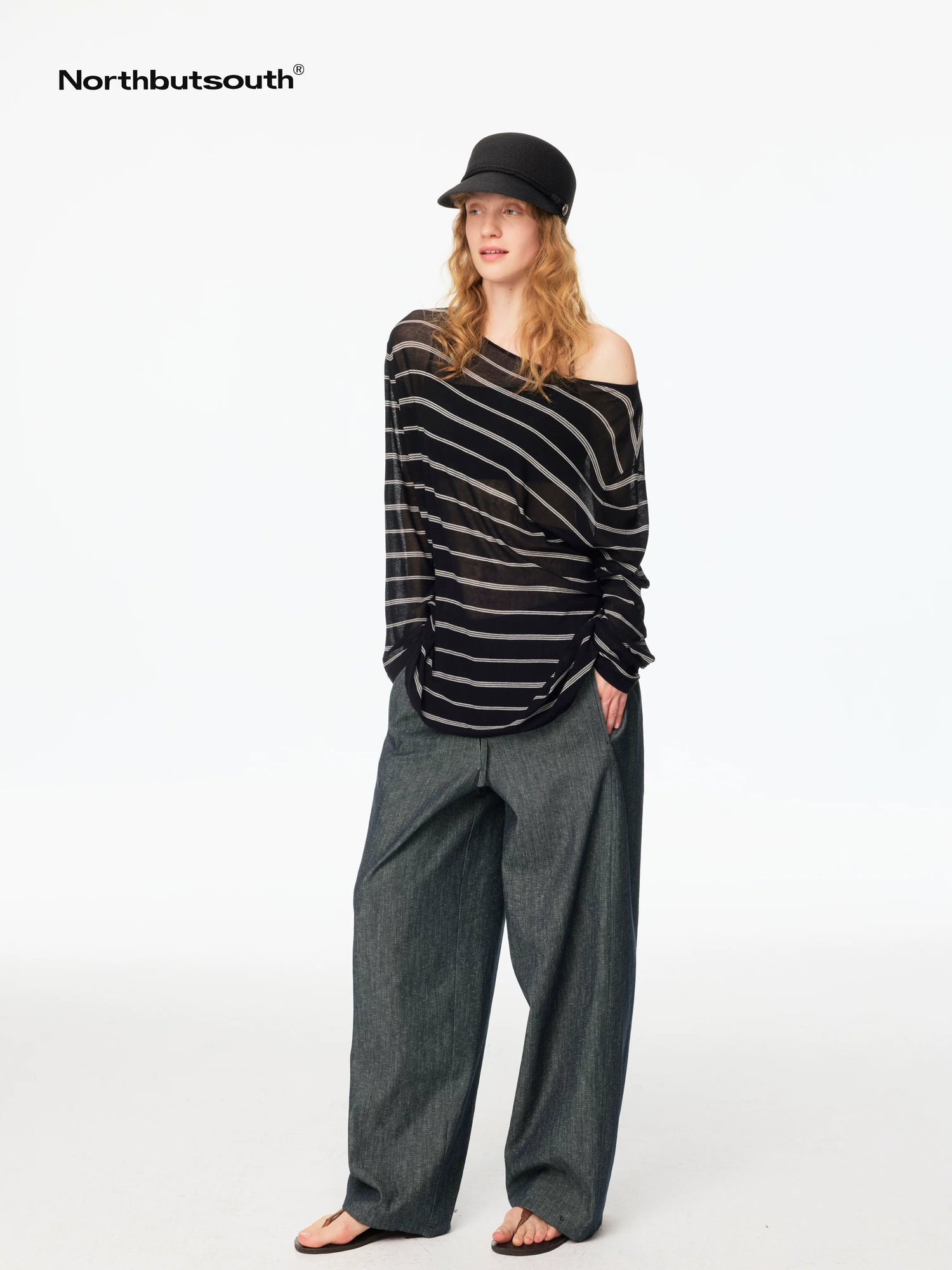 Raw Denim Texture Relaxed Casual Women&