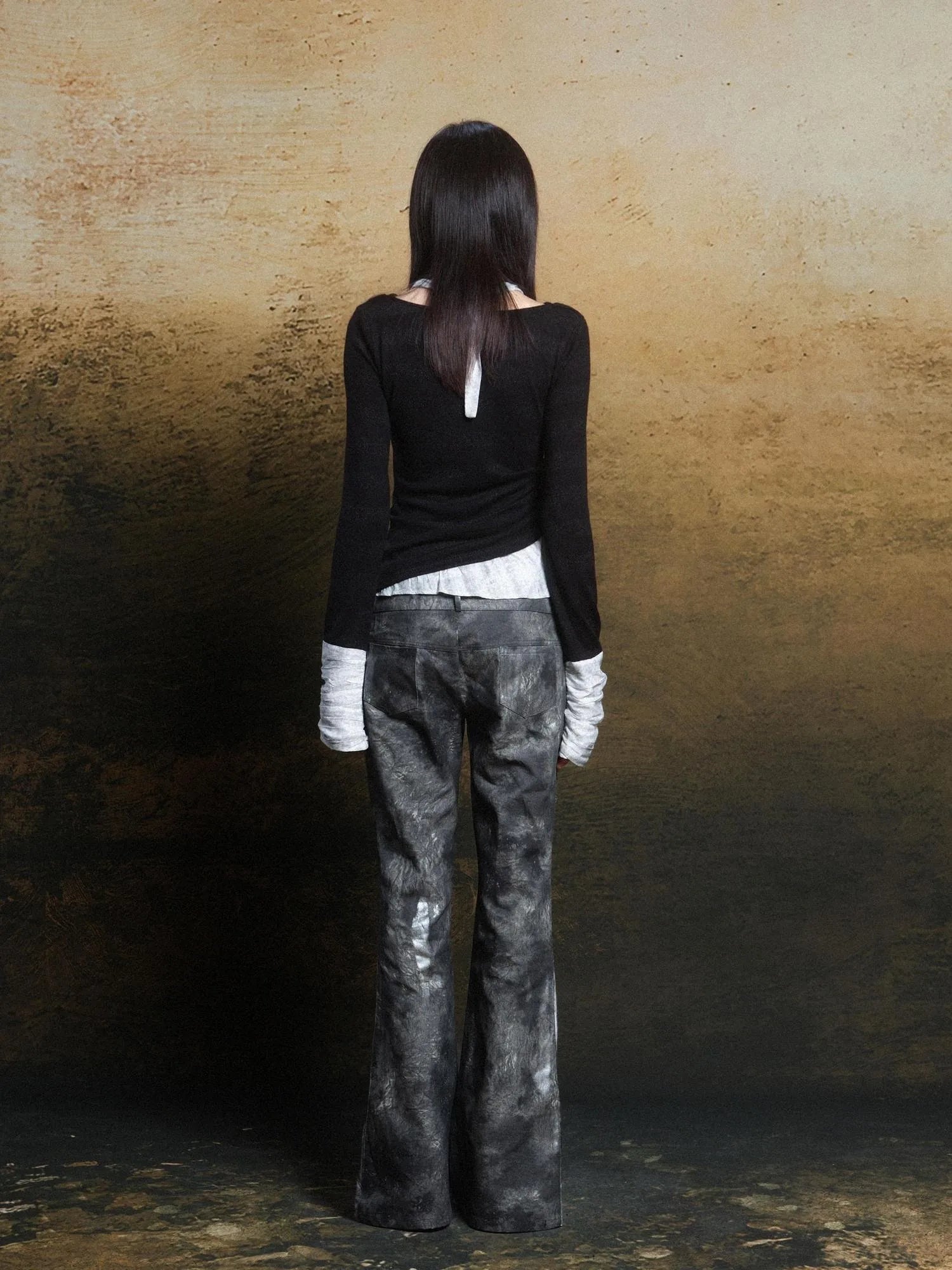 Rebel Knit Punk Swing Neckline Top