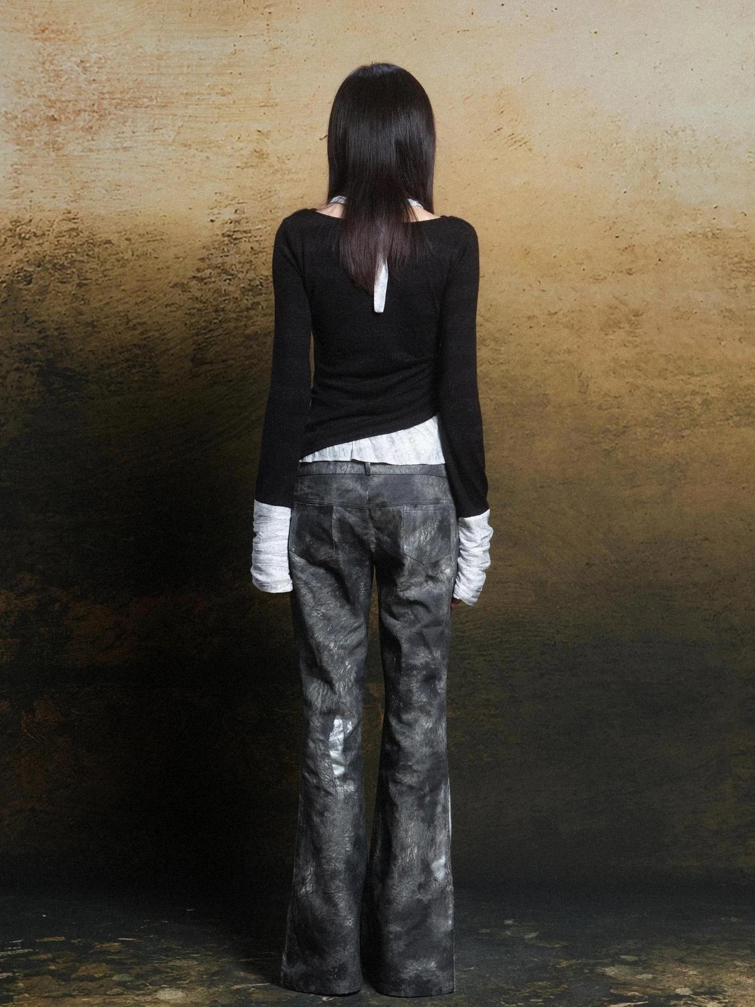 Rebel Knit Punk Swing Neckline Top