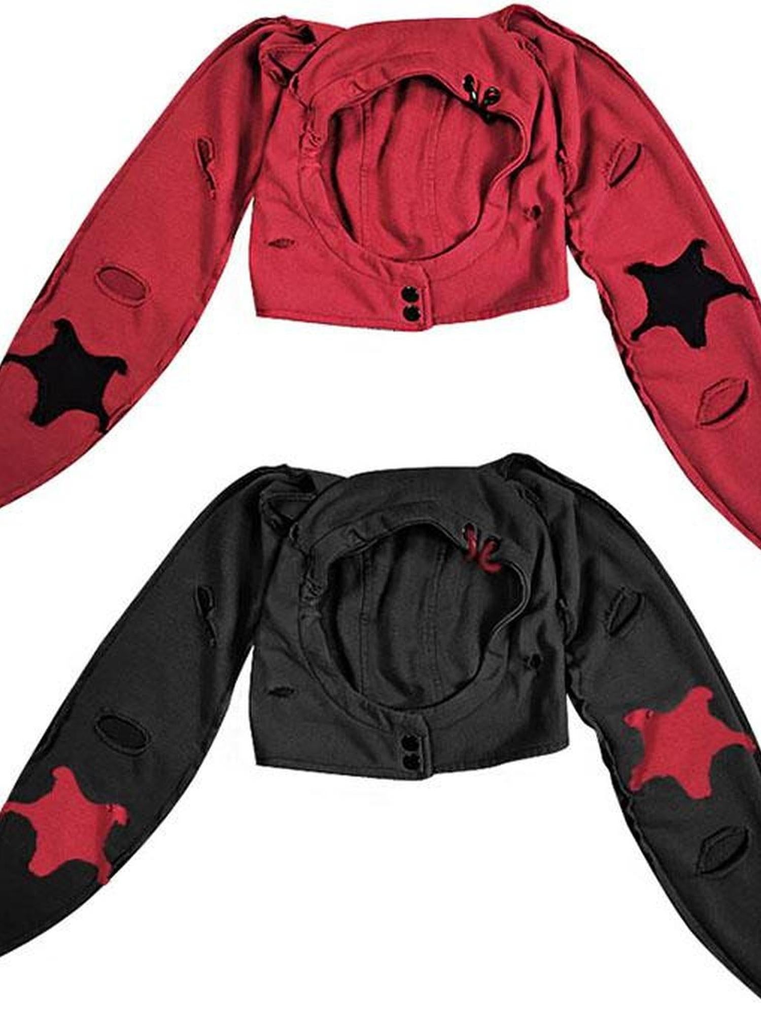 WSW WUSHENWU Rebel Star Black Hole Heart Scarf