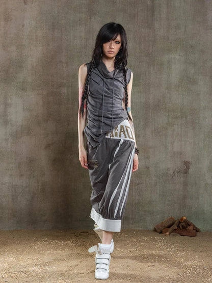Reborn Flame Punk Multiway Diamond Low Waist Maxi Skirt