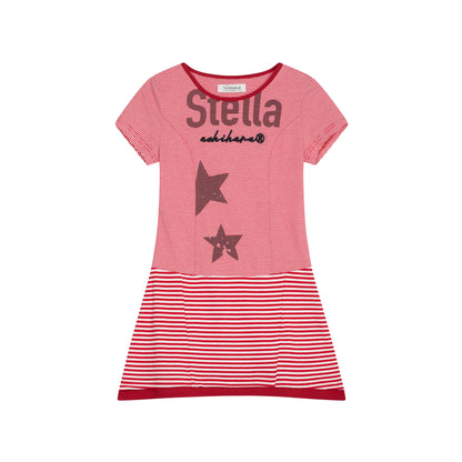 Achihara Stella Stolen Romance Short Sleeve Striped Dress