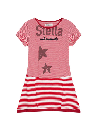 Stella Stolen Romance Short Sleeve Striped Dress