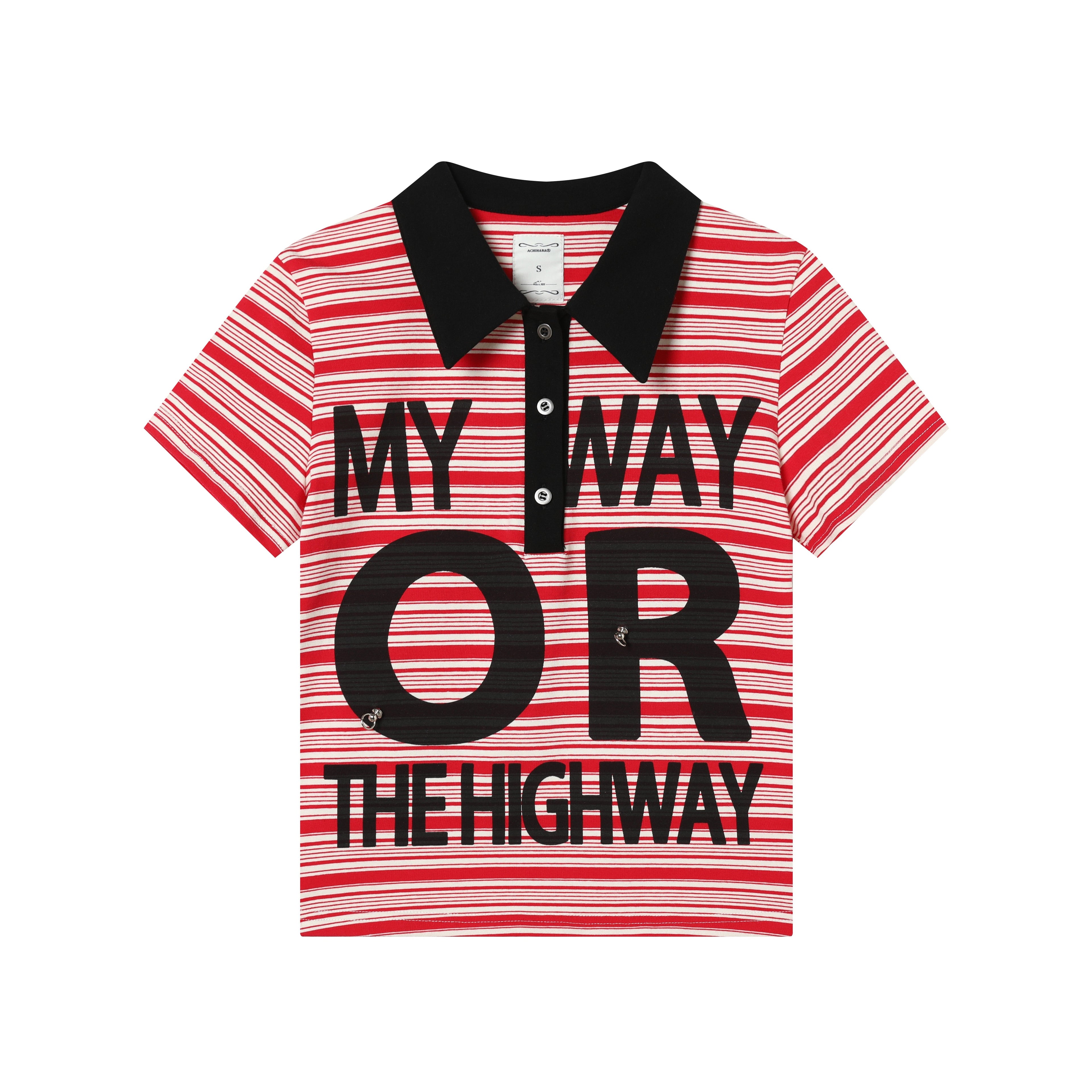 Achihara Rebel Stripe Polo My Way Or The Highway