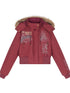 Achihara Vintage Han Stone Print Detachable Hood Puffer