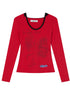 Achihara Starry Rain Hooded Tee V-Neck T-Shirt Long-Sleeve