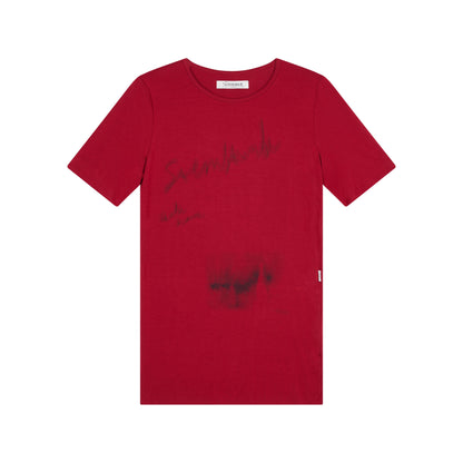 Achihara Jelly T Shirt 2025 Summer Slim Fit Women Top With Aurora Print