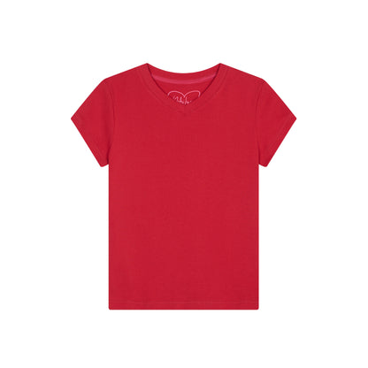 Achihara Jelly V-Neck Stretch Tee