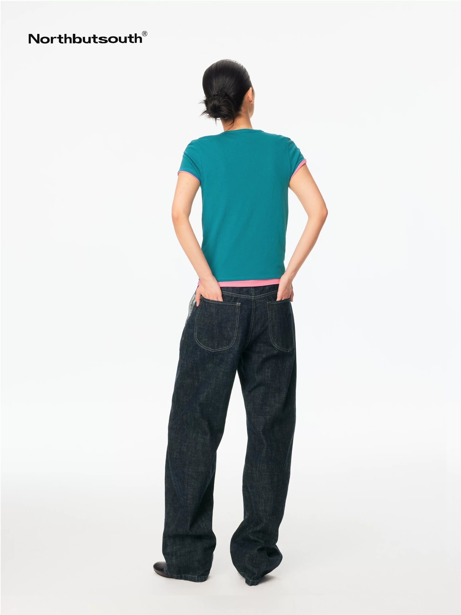 Red Selvedge Tapered Mid Low Waist Women&