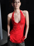 UpdateNN NORTH NODE Red Mesh Halter Top And Culottes Set