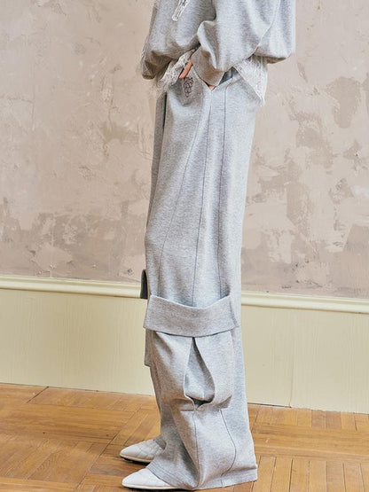 DIDDI MODA Relaxed Cargo Jogger With Embroidered Grapes